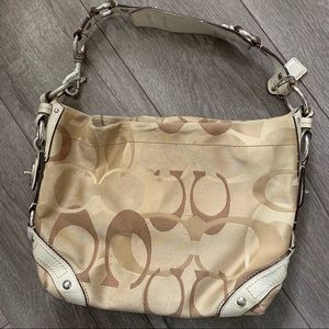 Tan Coach shoulder bag